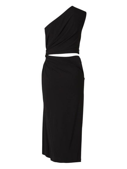 One-shoulder midi dress