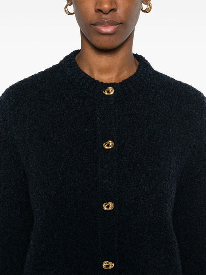 Bouclé wool cardigan