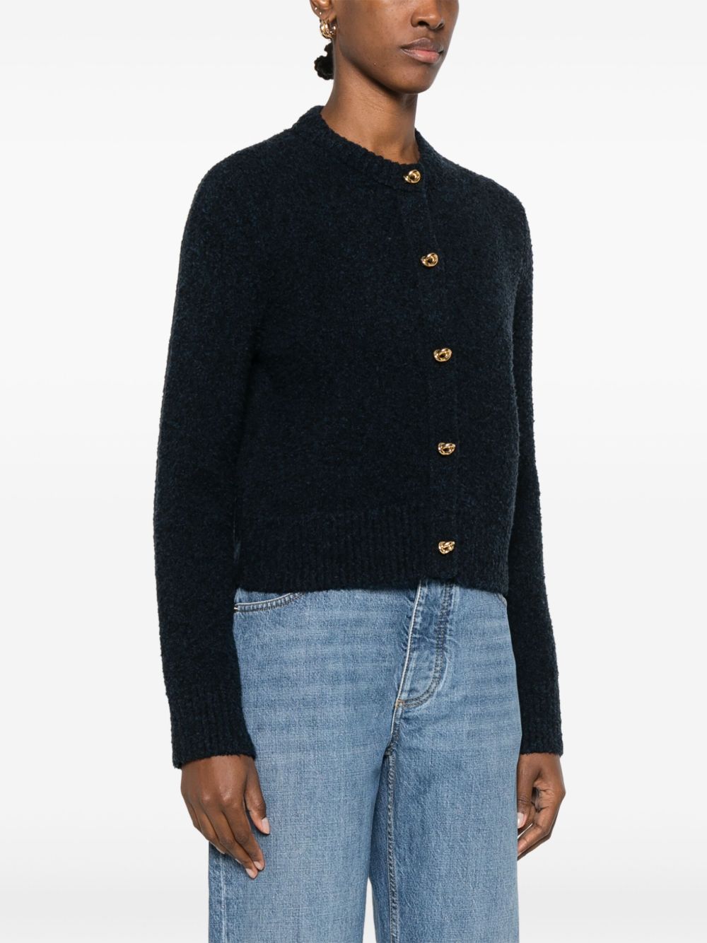 Bouclé wool cardigan