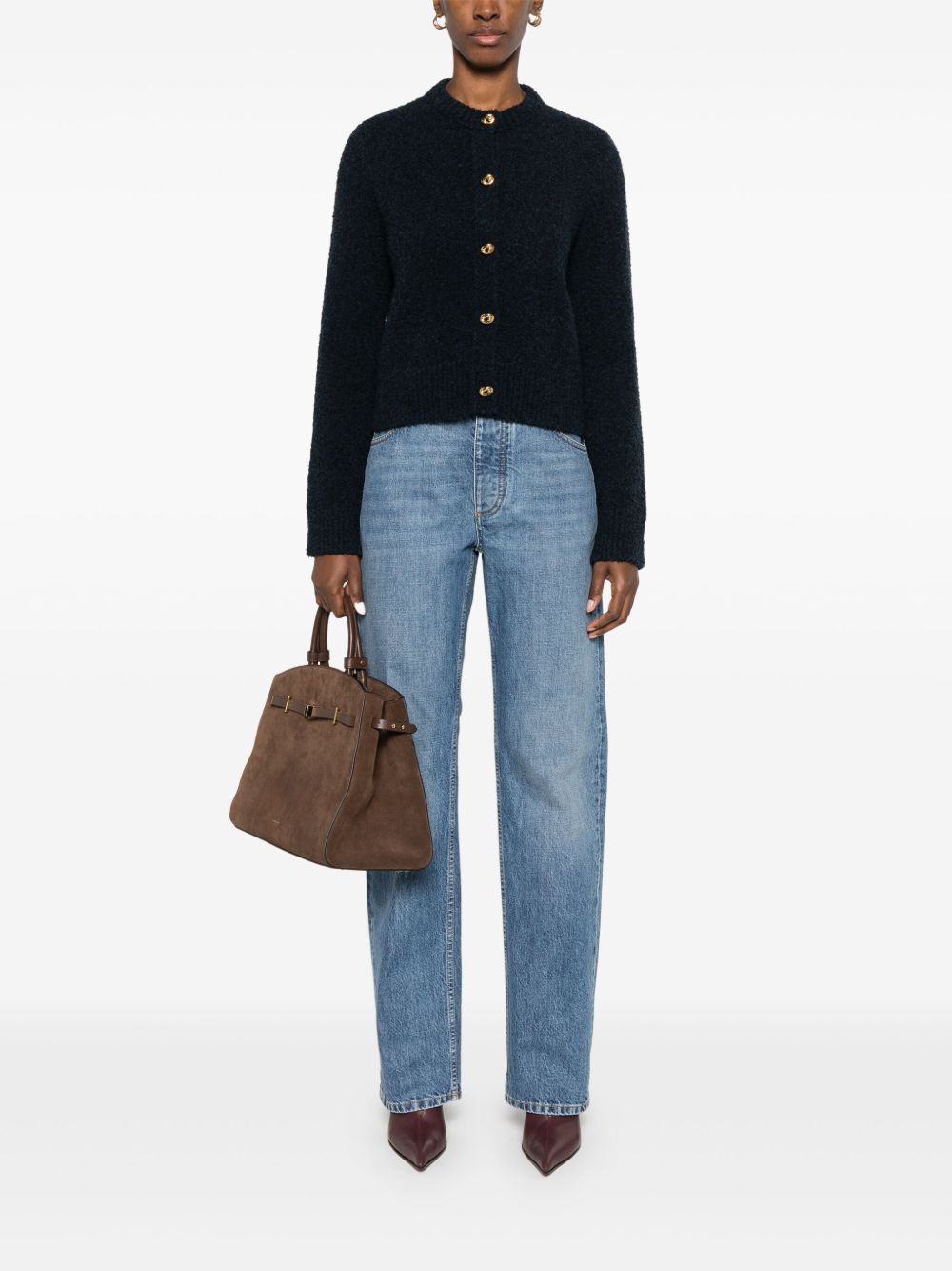Bouclé wool cardigan
