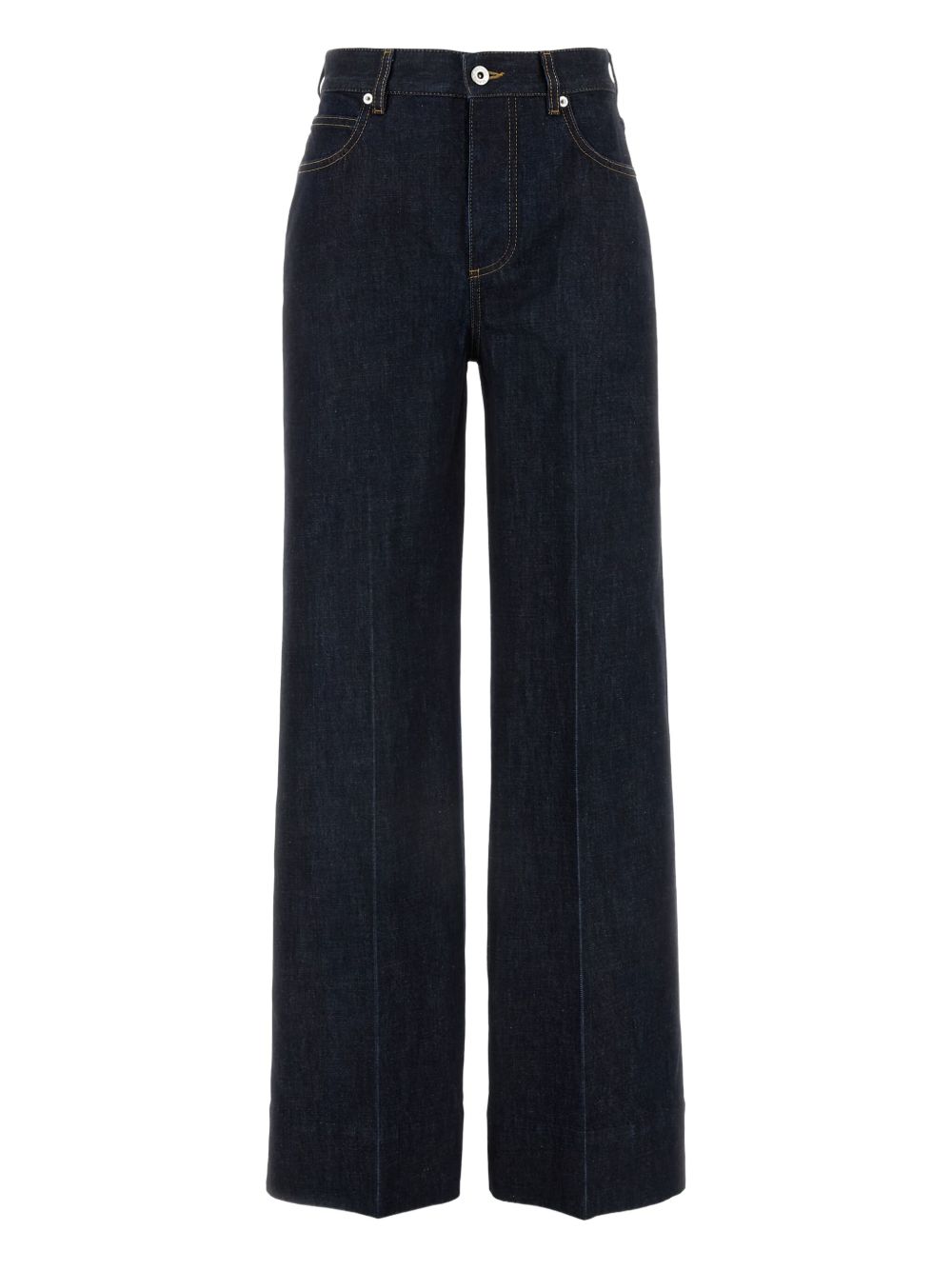 Flared-leg denim jeans