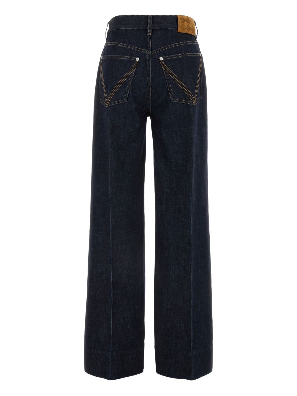 Flared-leg denim jeans