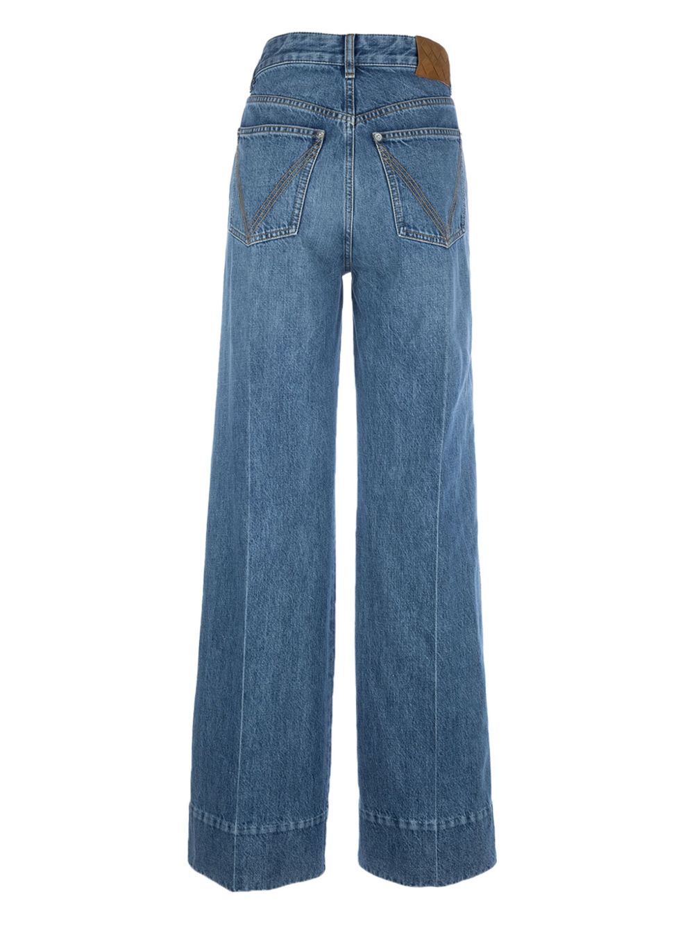 Flared-leg denim jeans