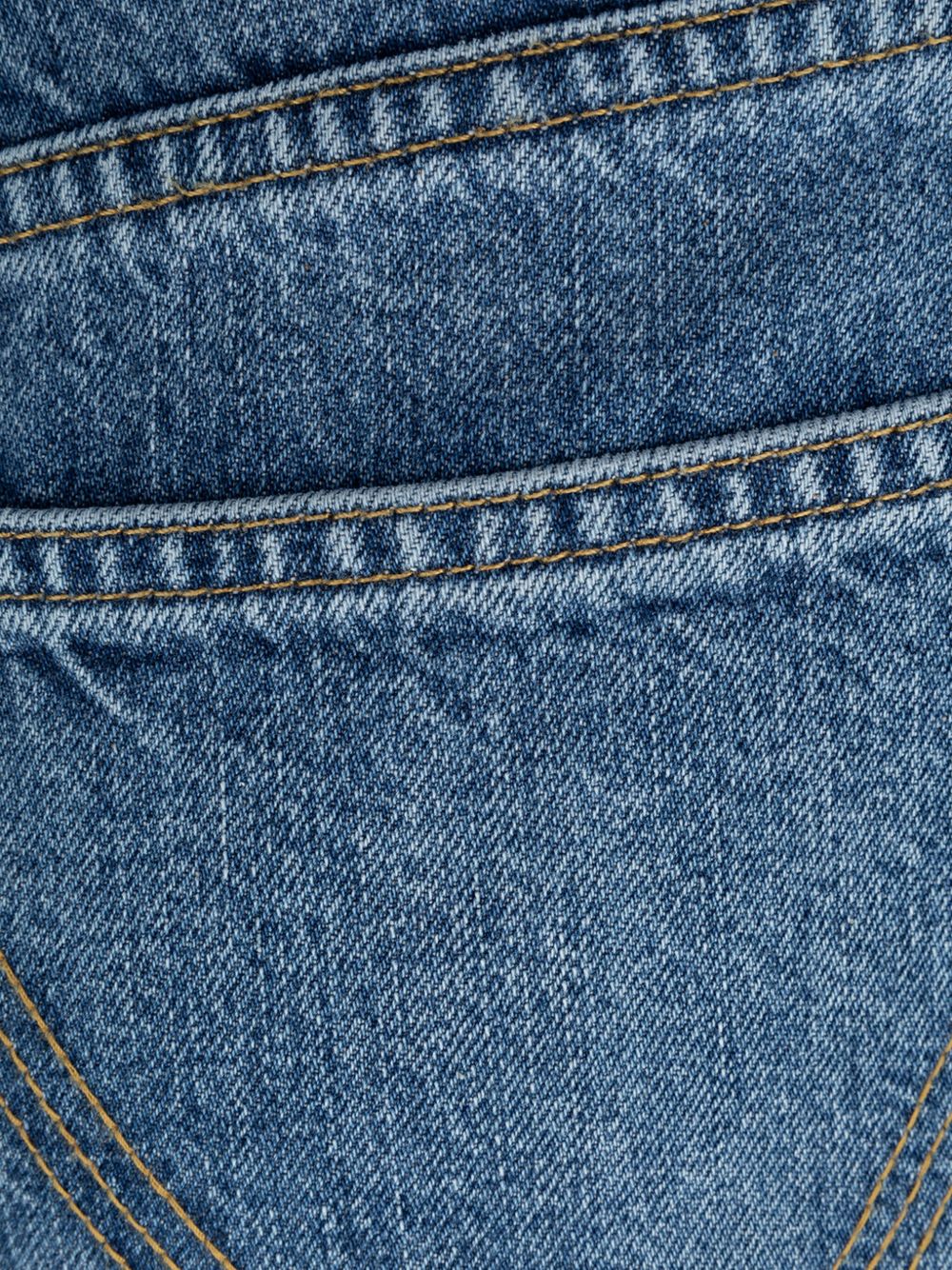 Flared-leg denim jeans
