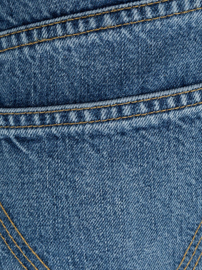 Flared-leg denim jeans