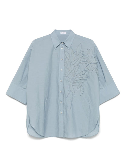 Embroidered cotton shirt