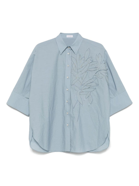 Embroidered cotton shirt