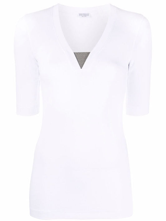 Cotton v-necked top