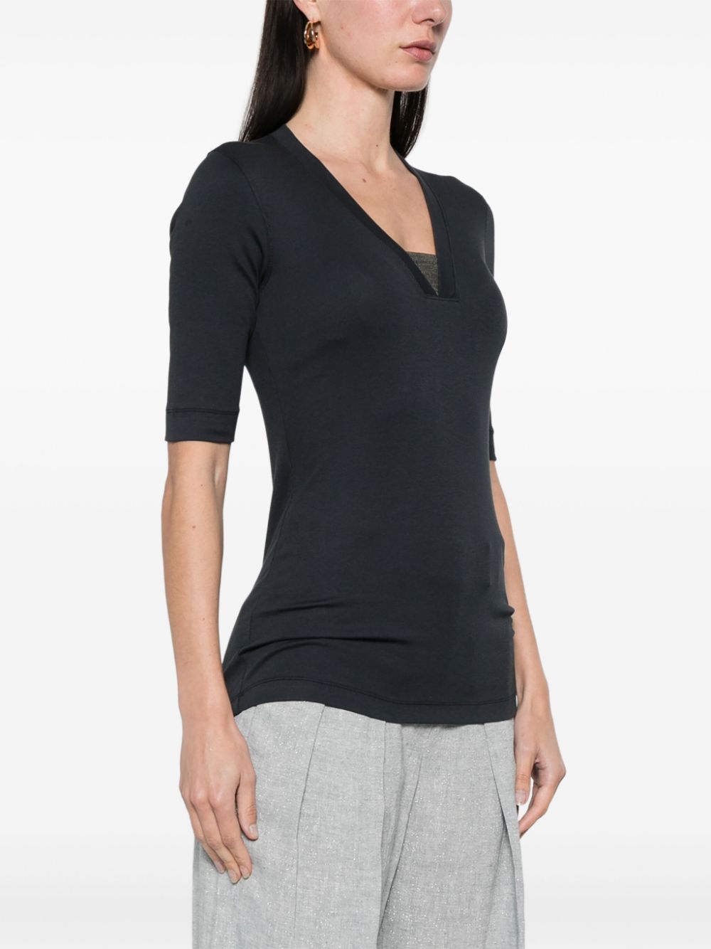 Cotton v-necked top