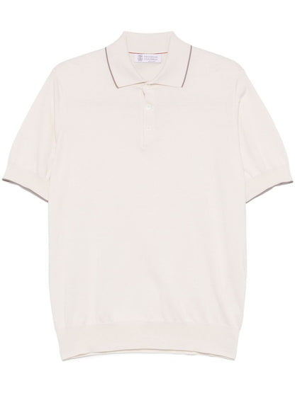 Cotton knitted polo shirt