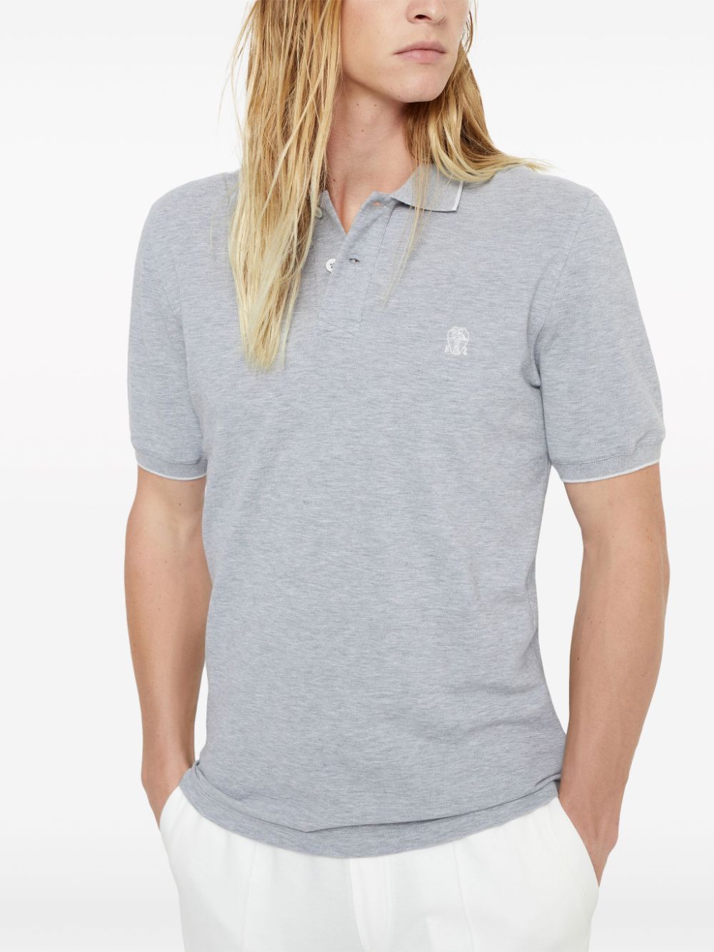 Logo cotton polo shirt