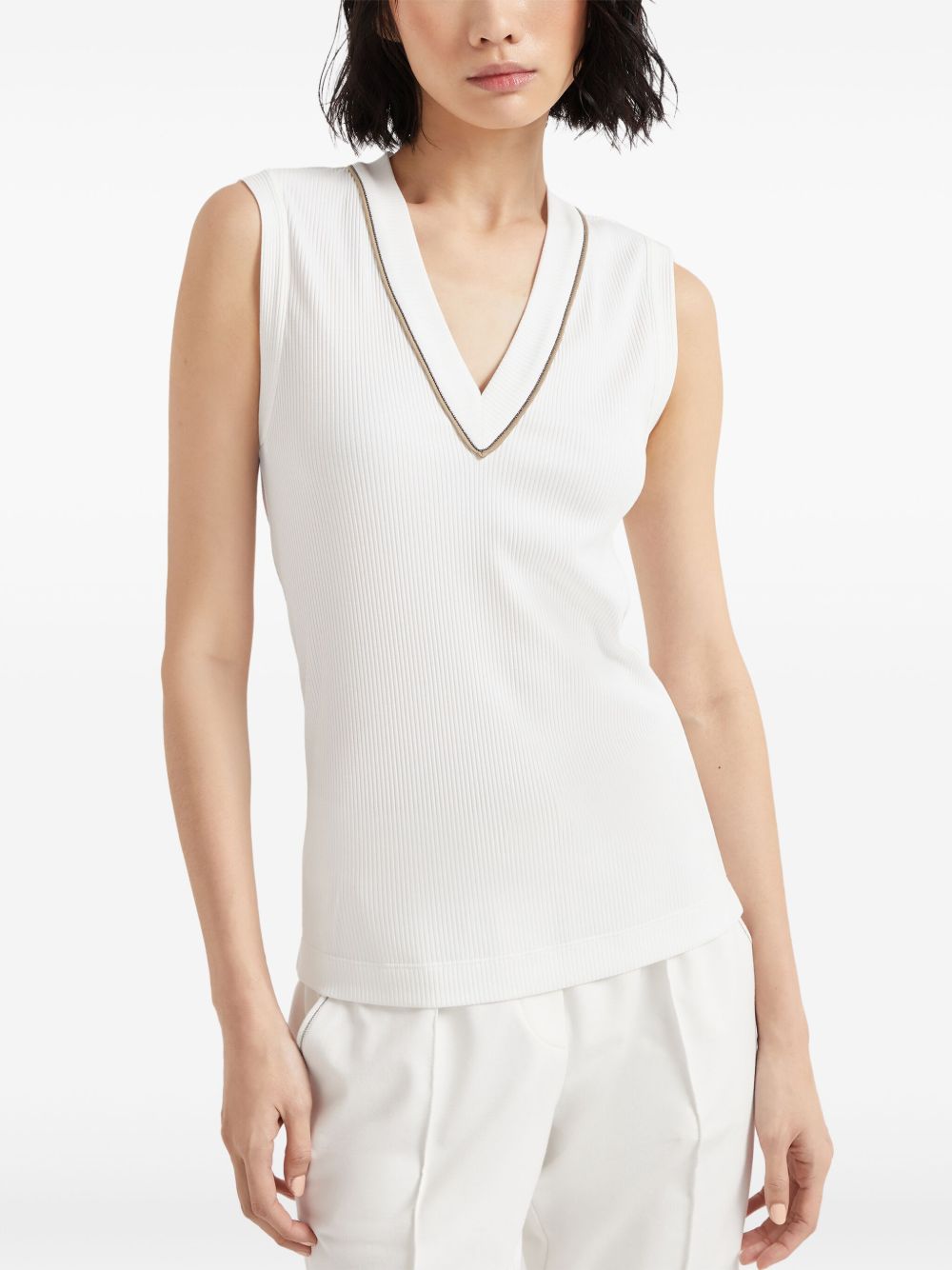 Cotton v-necked top