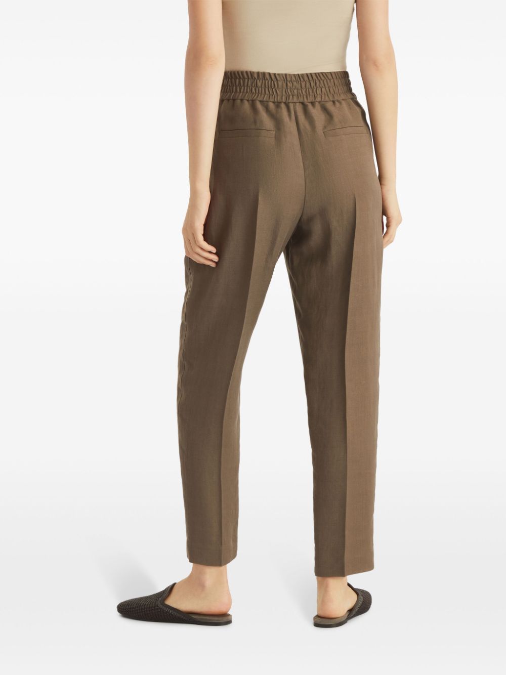 Linen blend trousers