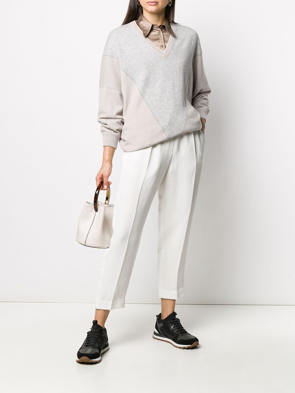 Linen blend trousers