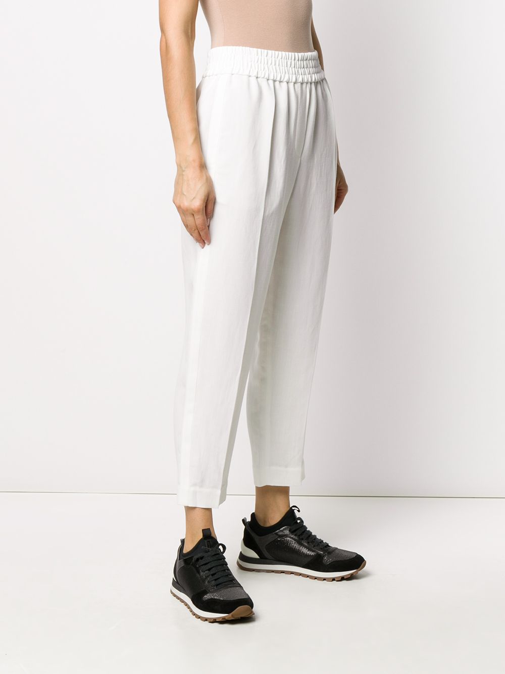 Linen blend trousers