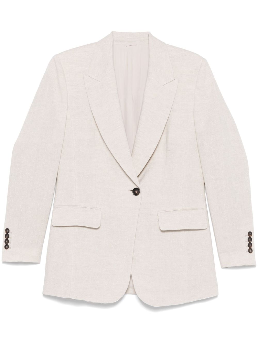 Linen single-breasted jacket