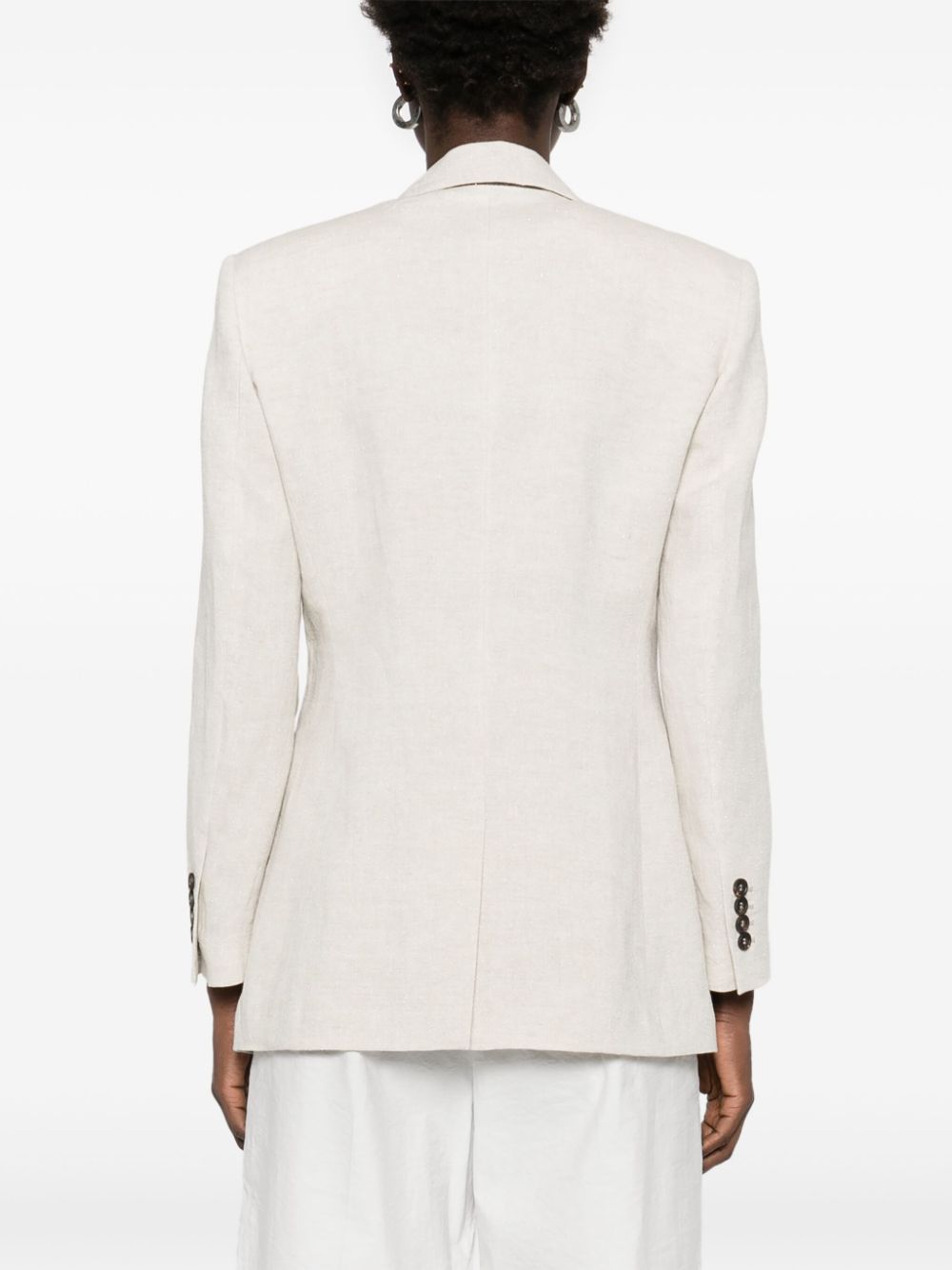 Linen single-breasted jacket