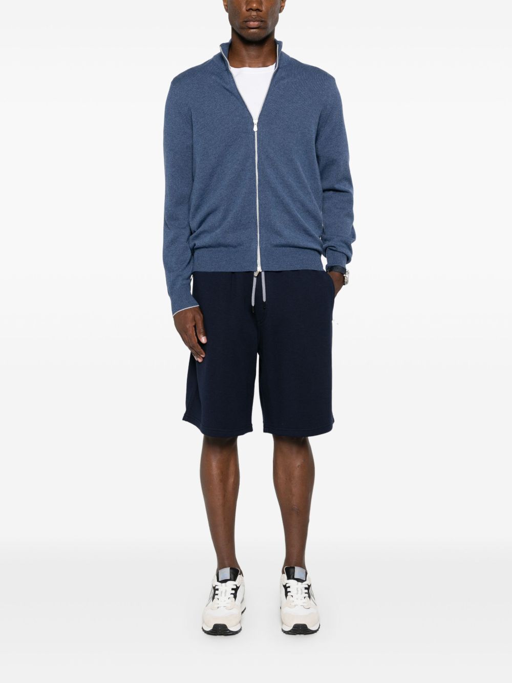 Cotton blend bermuda shorts