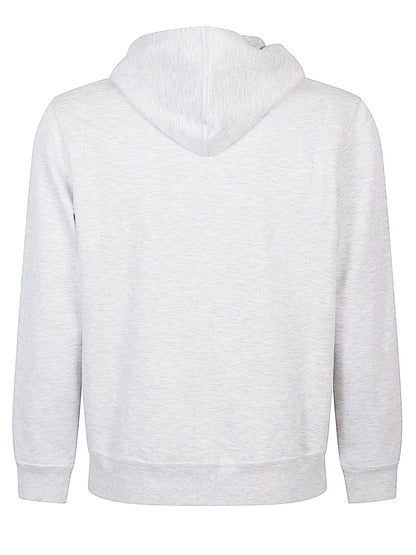 Cotton blend zipped hoodie