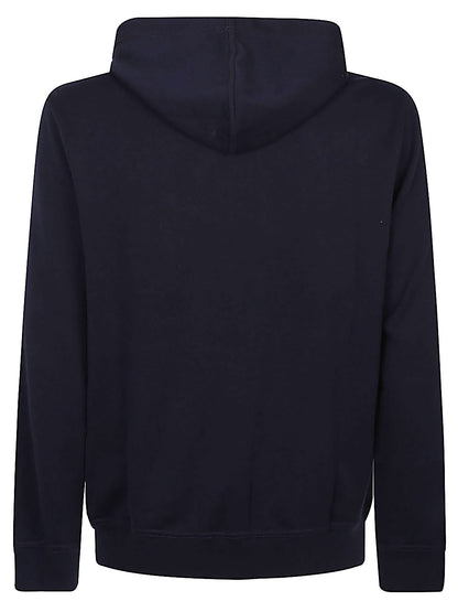 Cotton blend zipped hoodie