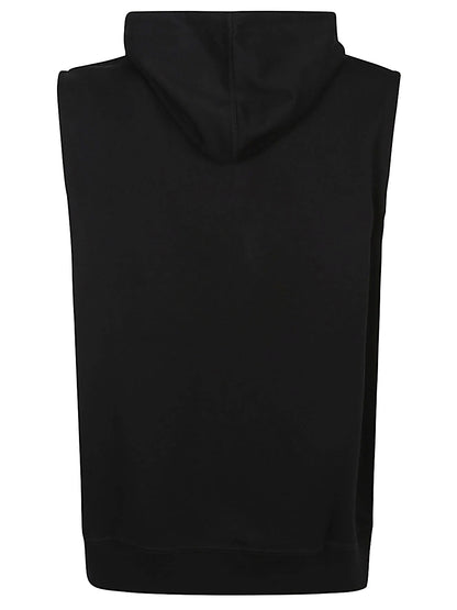 Cotton blend sleeveless hooodie