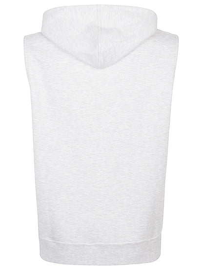 Cotton blend sleeveless hooodie