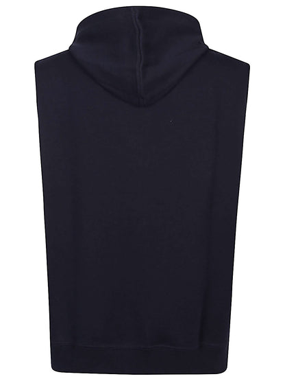 Cotton blend sleeveless hooodie