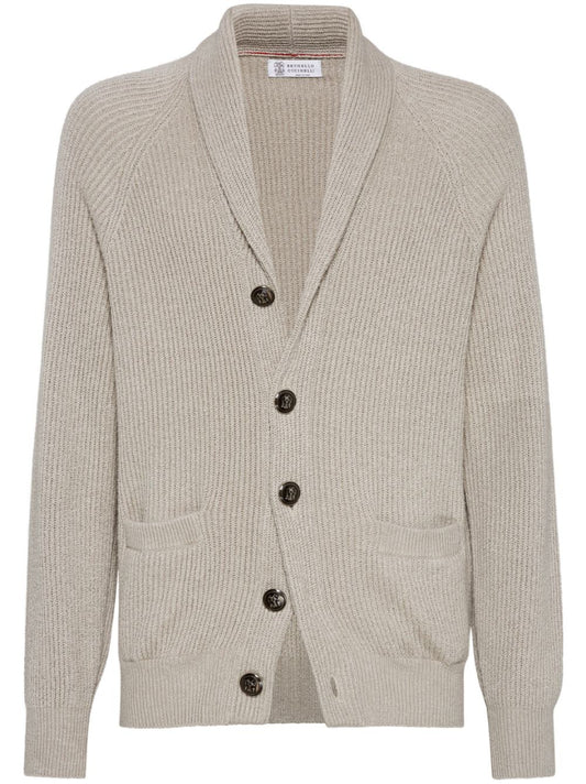 Cotton v-necked cardigan