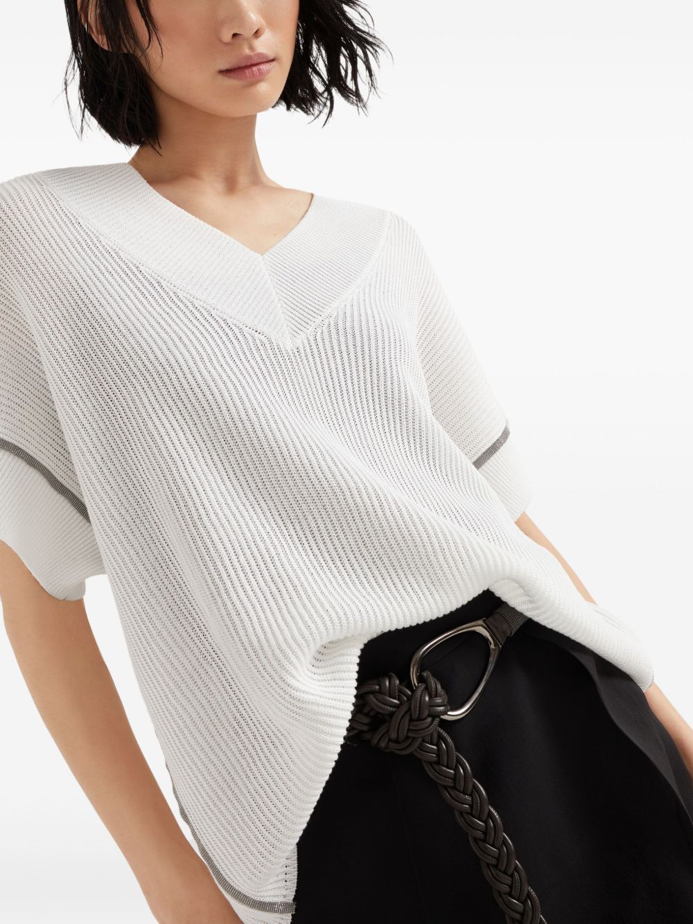 Cotton v-necked top