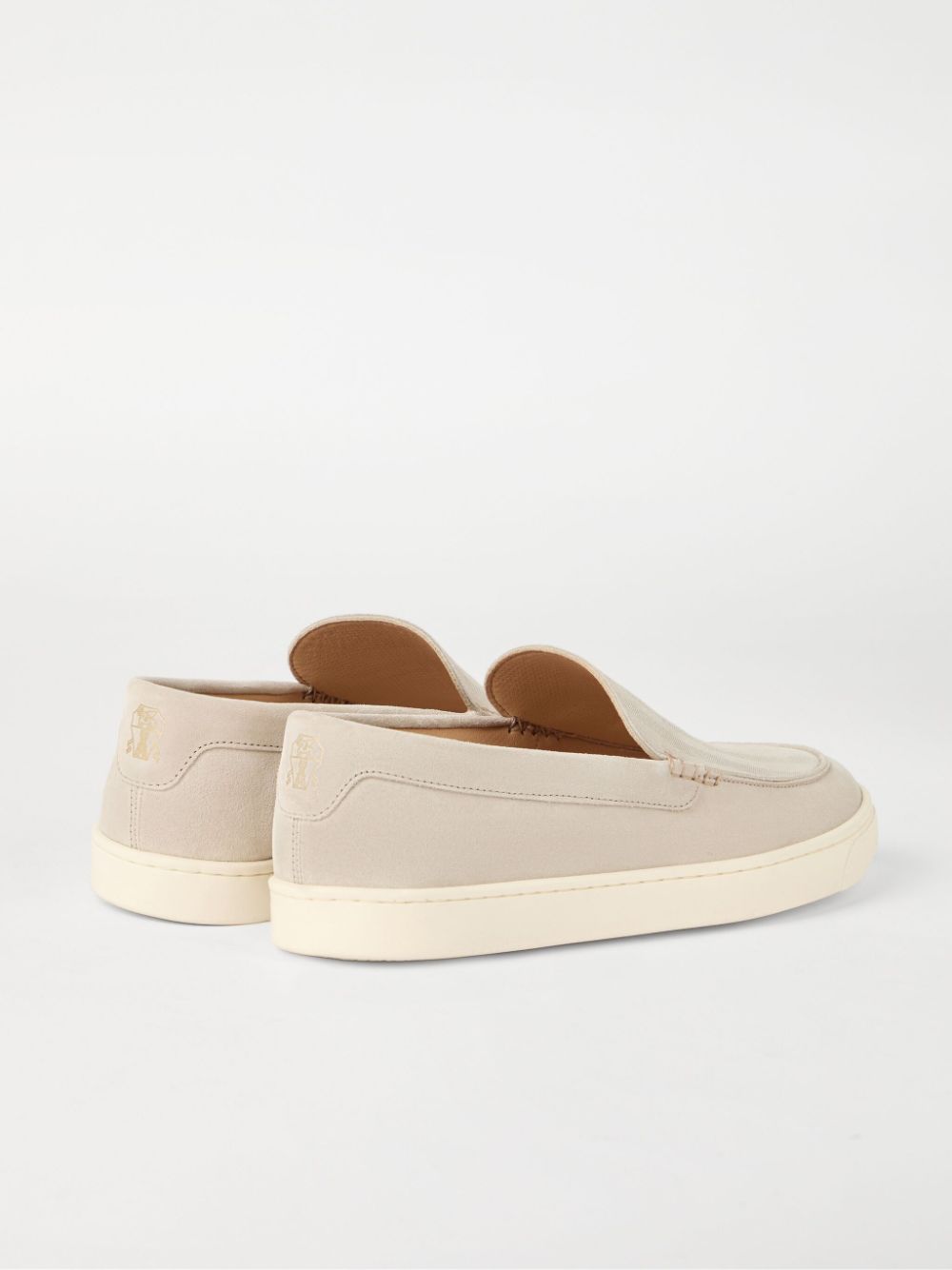 Suede leather slip on