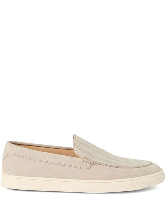 Suede leather slip on