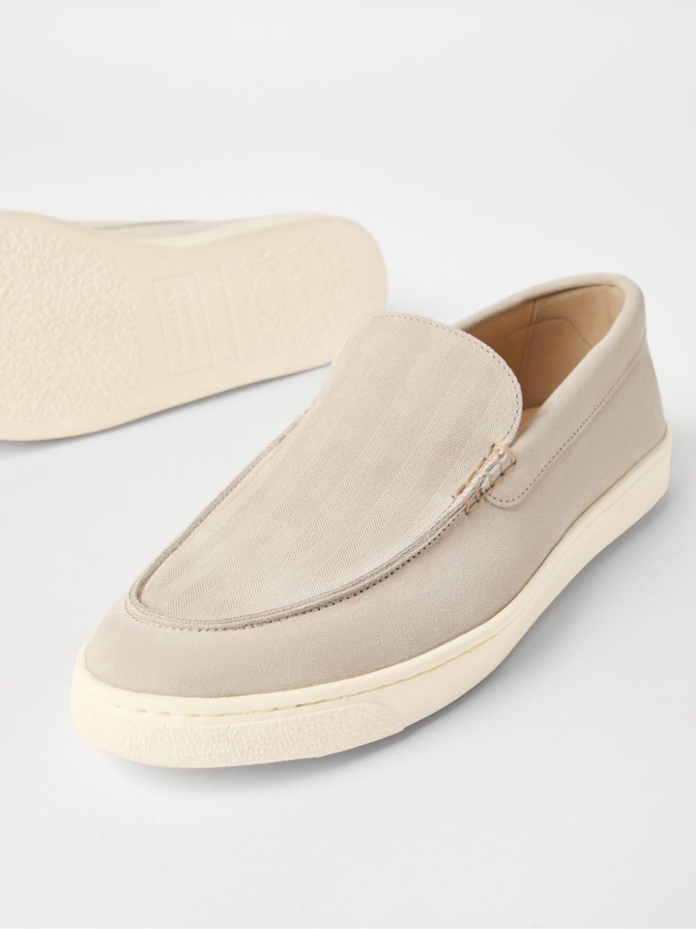 Suede leather slip on