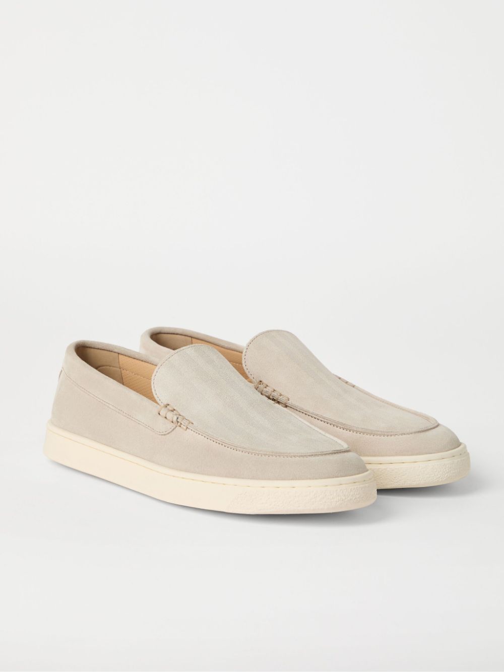 Suede leather slip on