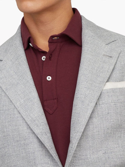 Linen and cotton suit-type jacket