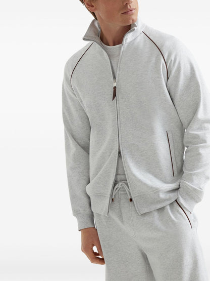 Cotton zipped sweatshirt