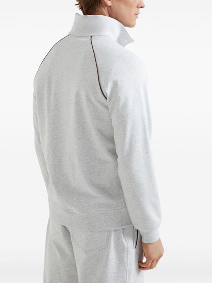 Cotton zipped sweatshirt
