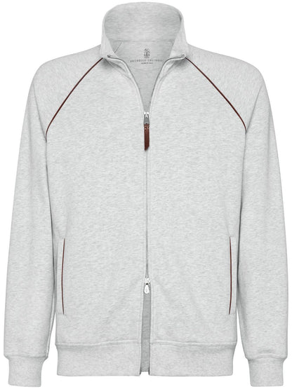 Cotton zipped sweatshirt