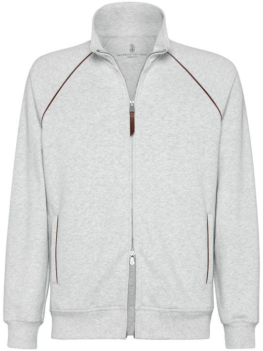 Cotton zipped sweatshirt