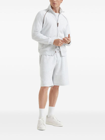 Cotton zipped sweatshirt
