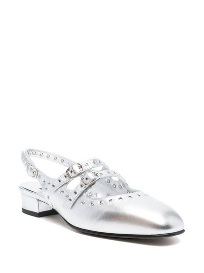 Queen leather ballet flats