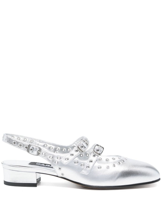 Queen leather ballet flats