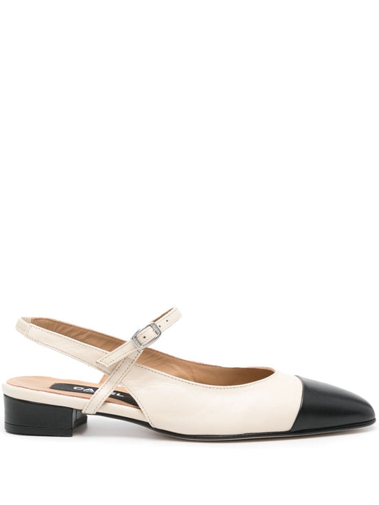 Oceano leather slingback ballets