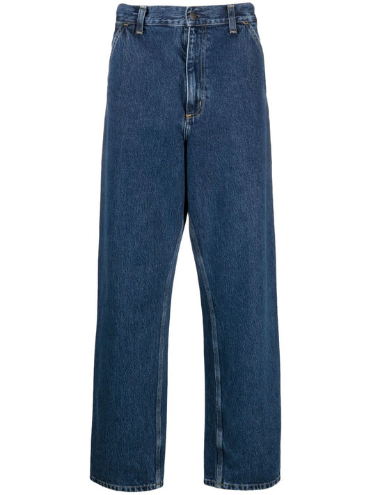 Single knee denim jeans
