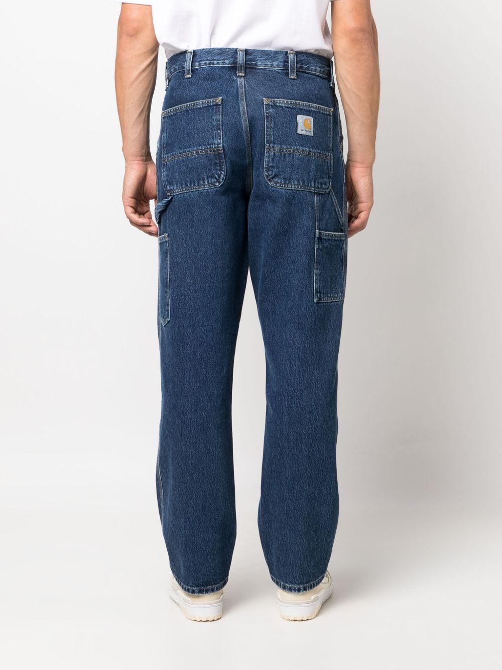 Single knee denim jeans