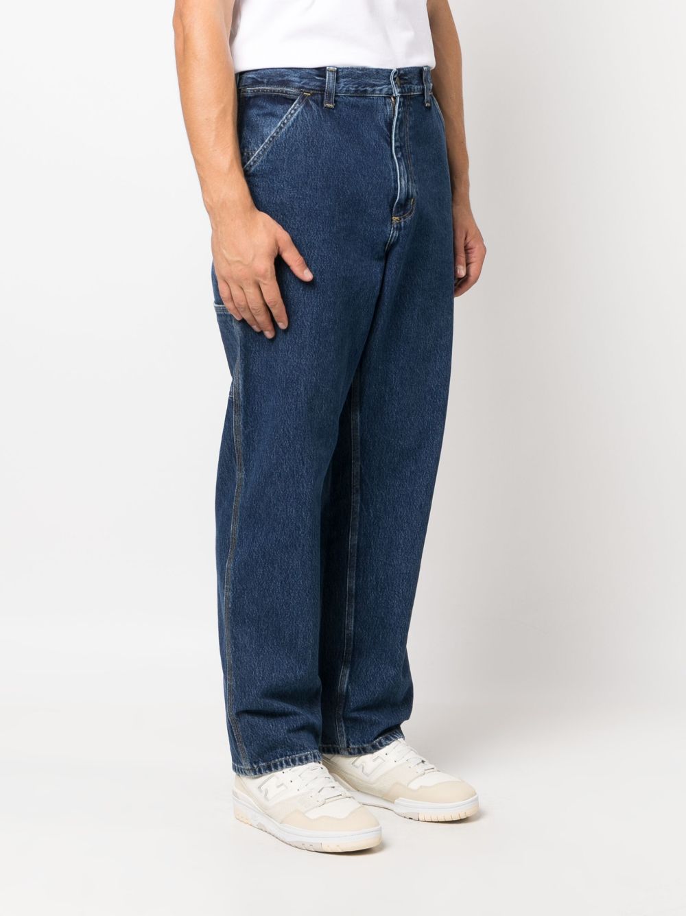 Single knee denim jeans