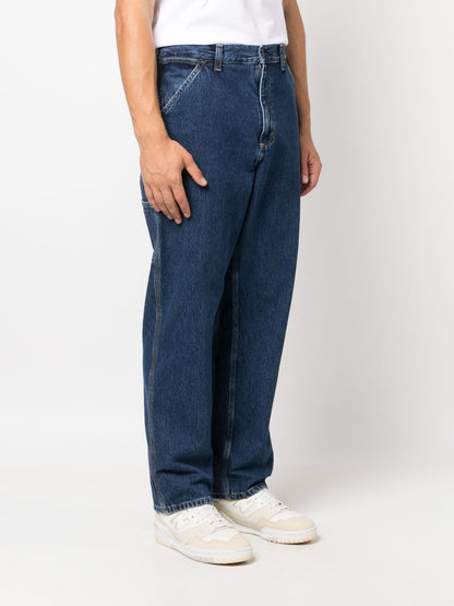 Single knee denim jeans