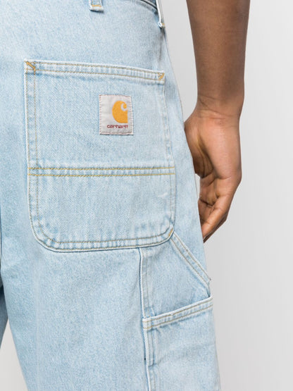 Single knee denim jeans