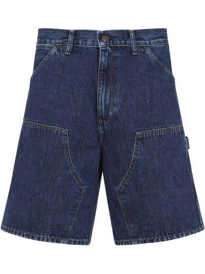Double knee denim cotton shorts