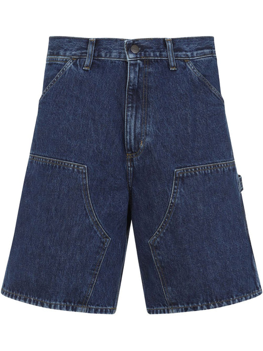 Double knee denim cotton shorts