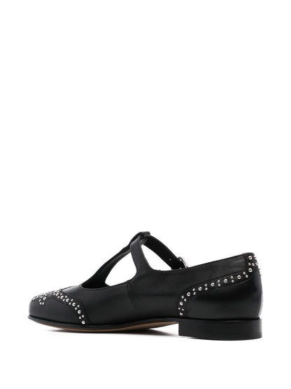 Stud-embellished mary jane shoes